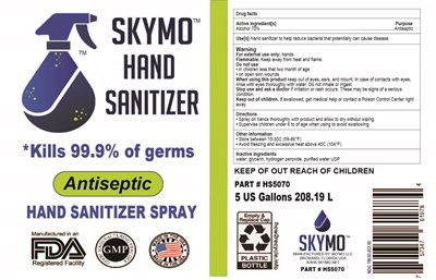 NDC: 78630-202-50 - SKYMO Alcohol  Hand Sanitizer 70 5 Gallons 208.19 L